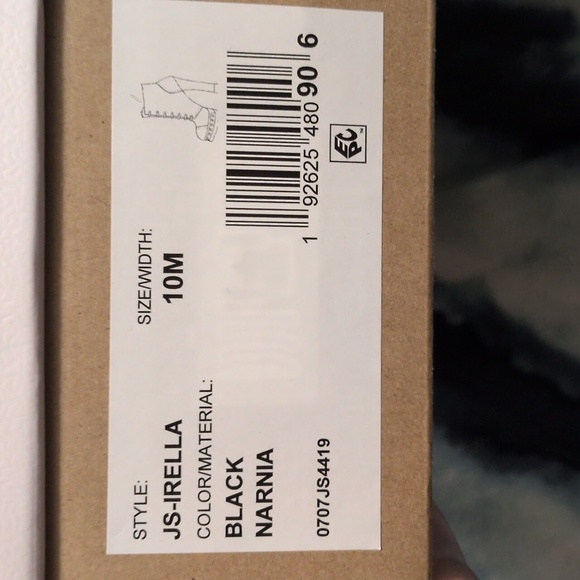 NEW Jessica Simpson Irella Black Leather Studded Combat Boots Sz 10 In Box - Picture 8 of 8